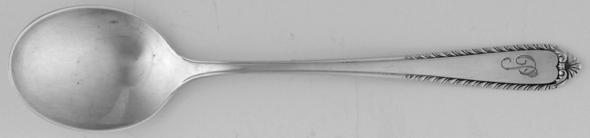 WSC77 (Sterling) Large Short Handle Chocolate Spoon by Webster Co-1