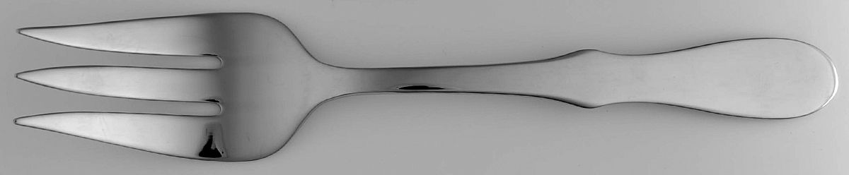 Vera Silhouette (Stainless) Medium Solid Cold Meat Serving Fork by Wedgwood Silver-1