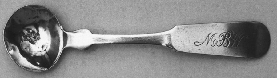 Fiddle (Coin) Master Salt Spoon by William Pratt-1
