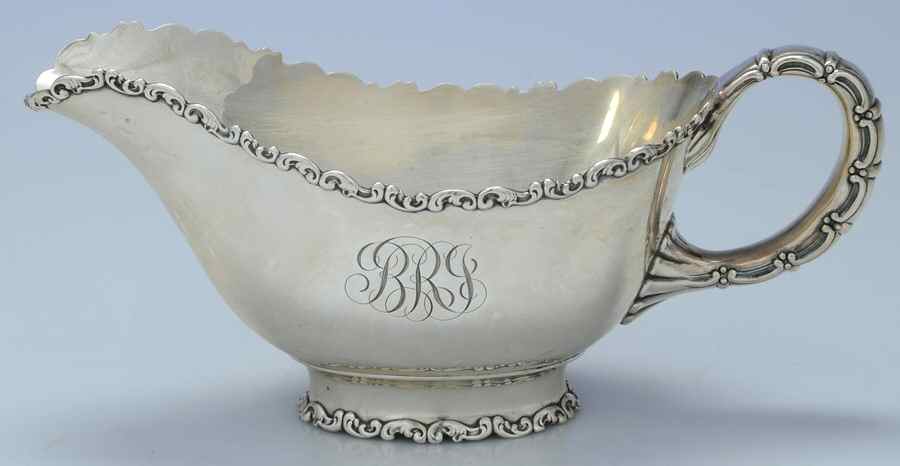 Louis XV (Sterling, 1891, Hollowware) Gravy Boat by Whiting Manf Co-1
