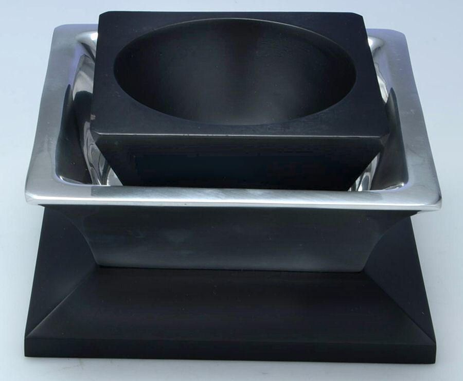 Clarion (Aluminum & Wood, Hollowware) Pillar Candlestick by Waterford-1