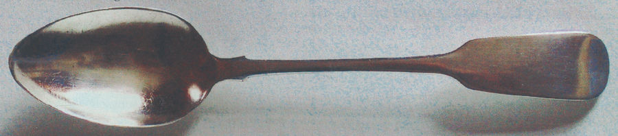 Fiddle (Sterling, 1821) Teaspoon by William Cummings-1