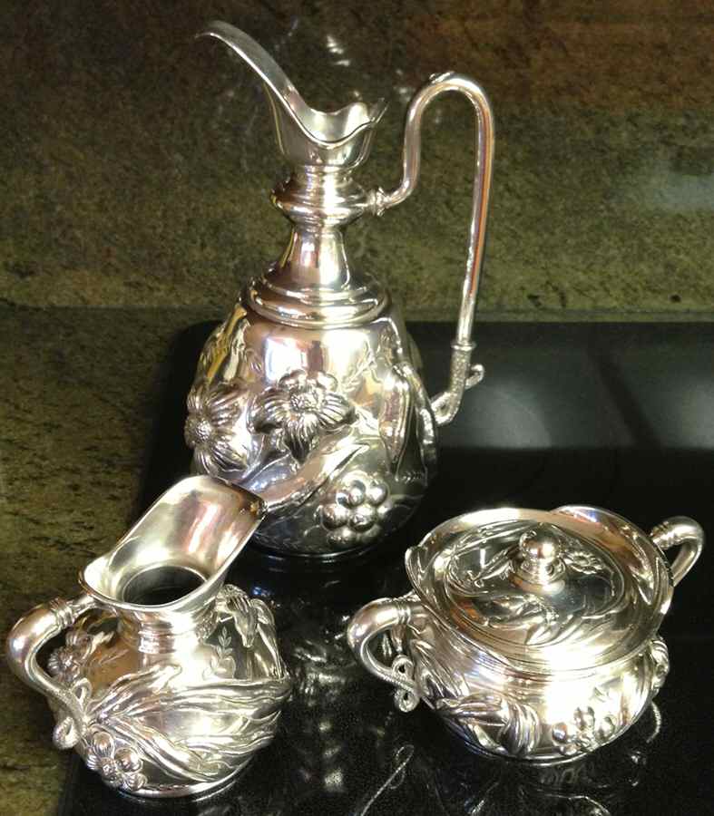 779 (Silverplate, Hollowware) (3 Pc) Coffee Set (PCP,PCR,PSU) by Wilcox Silverplate-1
