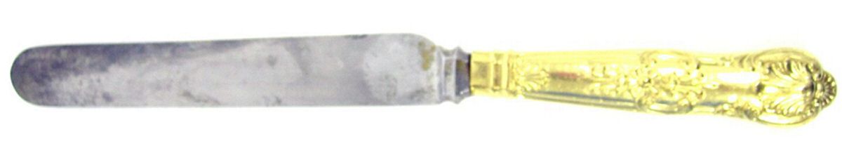 Wiq2 (Silverplate) Old French Hollow Knife by T Wilkinson & Sons-1