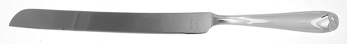 Vera Infinity (Silverplate, Hollowware) Wedding Cake Knife with Stainless Blade by Wedgwood Silver-1