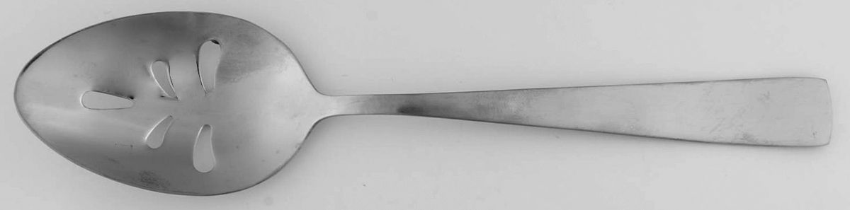 Satin Oasis (Stainless) Pierced Tablespoon (Serving Spoon) by Wallace Silver-1