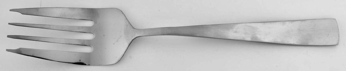 Satin Oasis (Stainless) Medium Solid Cold Meat Serving Fork by Wallace Silver-1