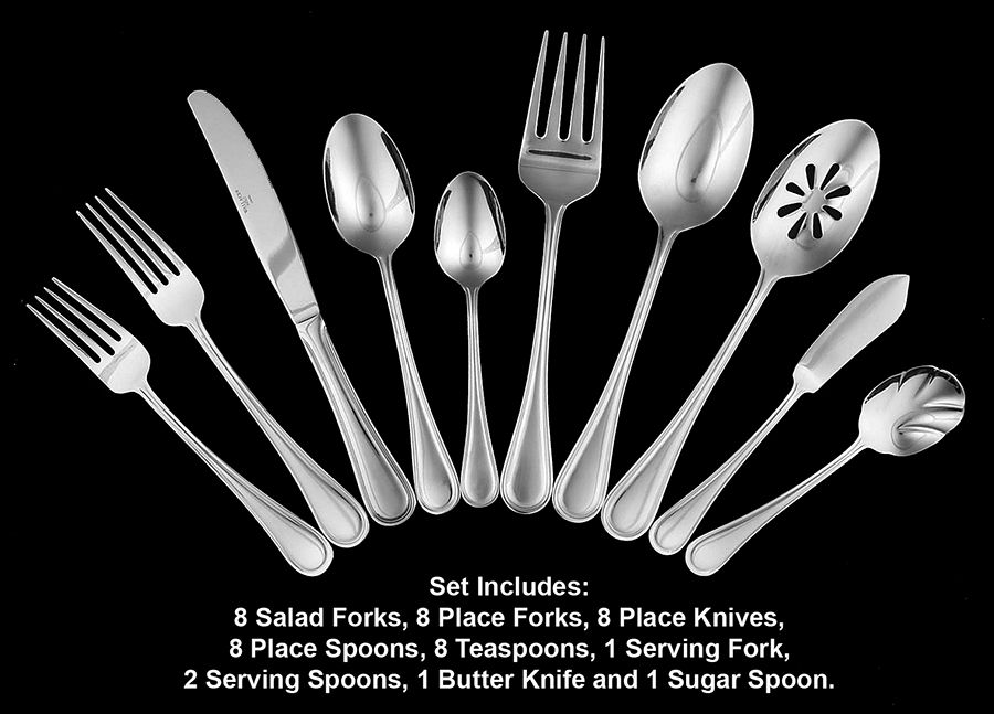 Hadley (Stainless) 45 Piece Set by Wallace Silver-1