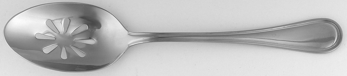 Hadley (Stainless) Pierced Tablespoon (Serving Spoon) by Wallace Silver-1