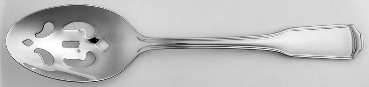 Whitney-American Chippendale (Stainless) Pierced Tablespoon (Serving Spoon) by Wallace Silver-1