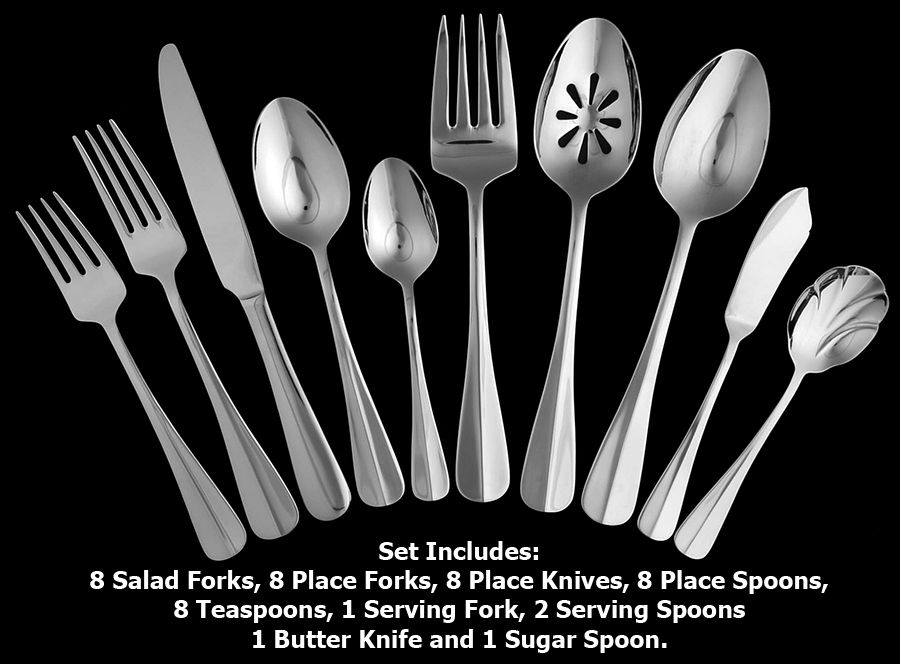 Blaine (Stainless) 45 Piece Set by Wallace Silver-1