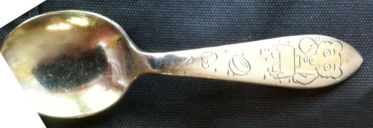 WIW6 (Silverplate) Straight Handle Baby Spoon by Winthrop-1
