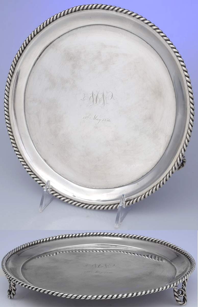 WGO10 (Coin, Hollowware) Underplate for Footed Ewer/Pitcher by William Gale & Son-1