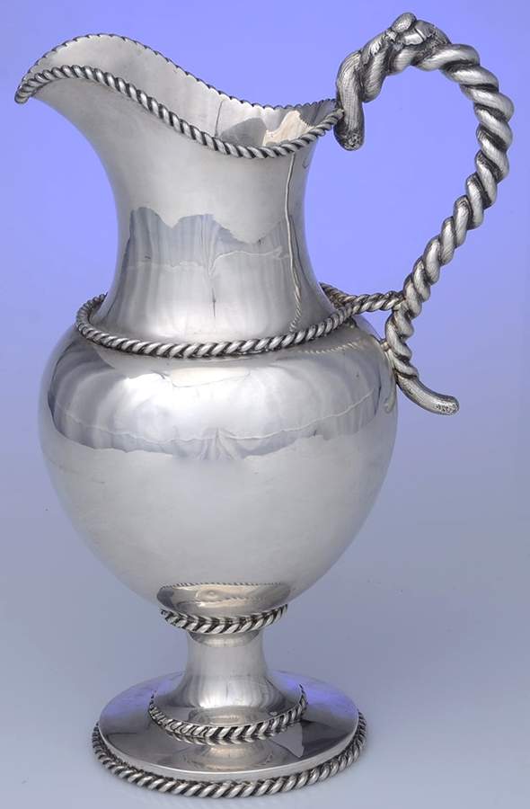 WGO10 (Coin, Hollowware) Footed Ewer/Pitcher by William Gale & Son-1