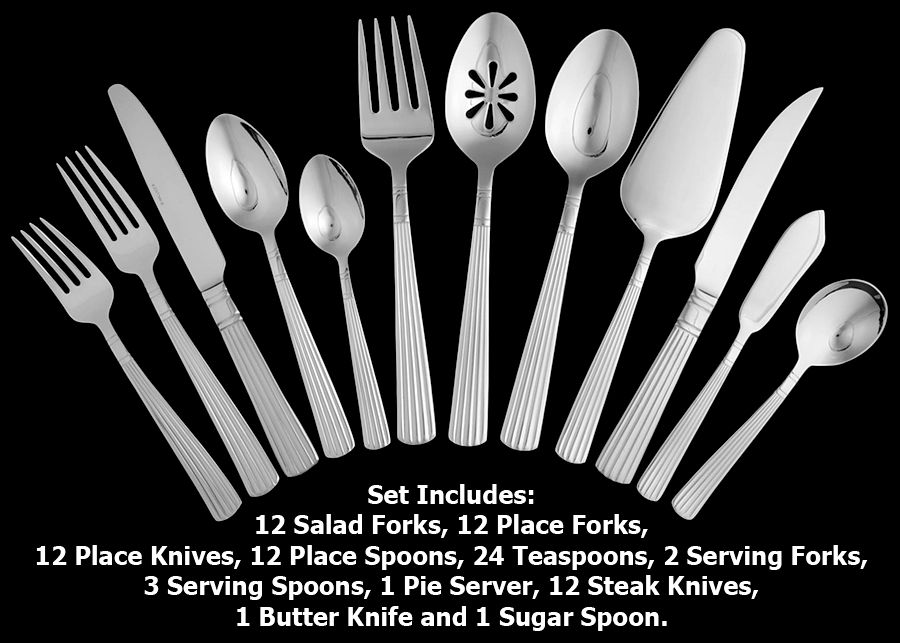 Parker (Stainless) 92 Piece Set by Wallace Silver-1