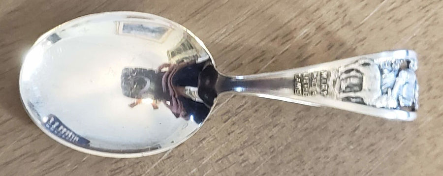 Nursery Rhymes (Sterling) Curved Handle Baby Spoon by Watson-1