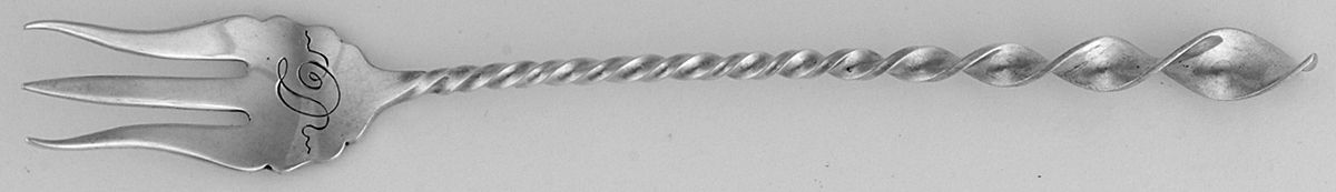 100 (Sterling) Monogram Oyster Fork by Wendell-1