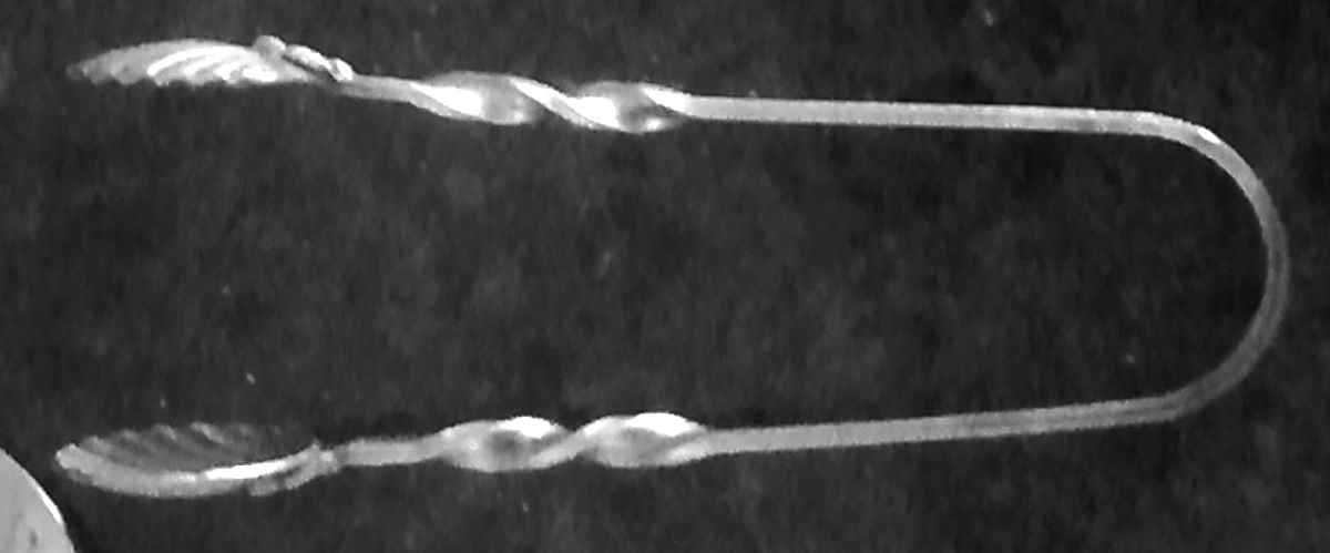 WED35 (Sterling) Sugar Tongs by Weidlich Silver-1