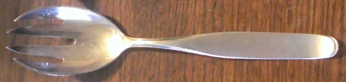 Constanze (Sterling) Small Solid Cold Meat Serving Fork by Wilkens-1