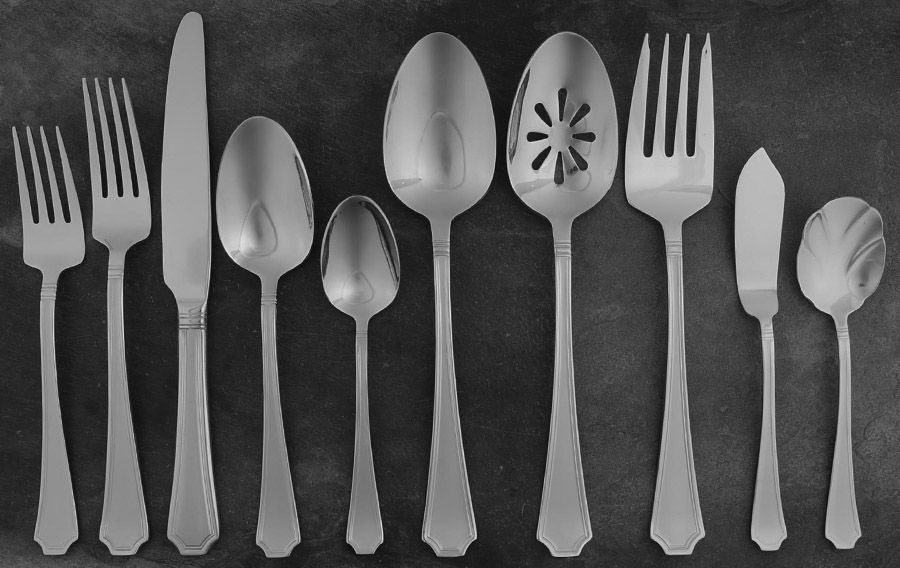 Tatum Frost (Stainless) 45 Piece Starter Set by Wallace Silver-1