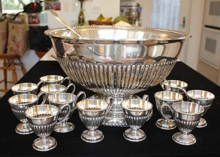 Ornate Georgian (Silverplate, Hollowware) Punch Bowl by Wallace Silver-1