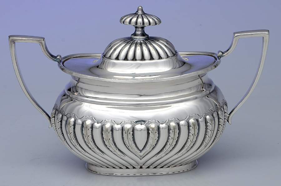 Ornate Georgian (Silverplate, Hollowware) Sugar Bowl & Lid by Wallace Silver-1