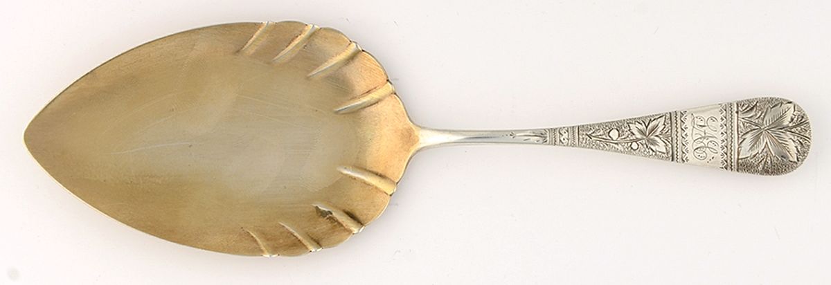 WDS58 (Sterling) Large Solid Pie Knife by Whiting Manf Co-1