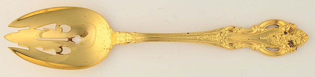 Golden Grand Victorian (Sterling) Pierced Tablespoon (Serving Spoon) by Wallace Silver-1