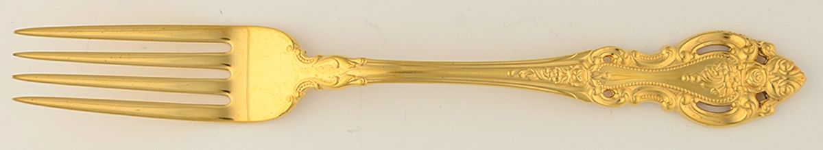 Golden Grand Victorian (Sterling) Fork by Wallace Silver-1
