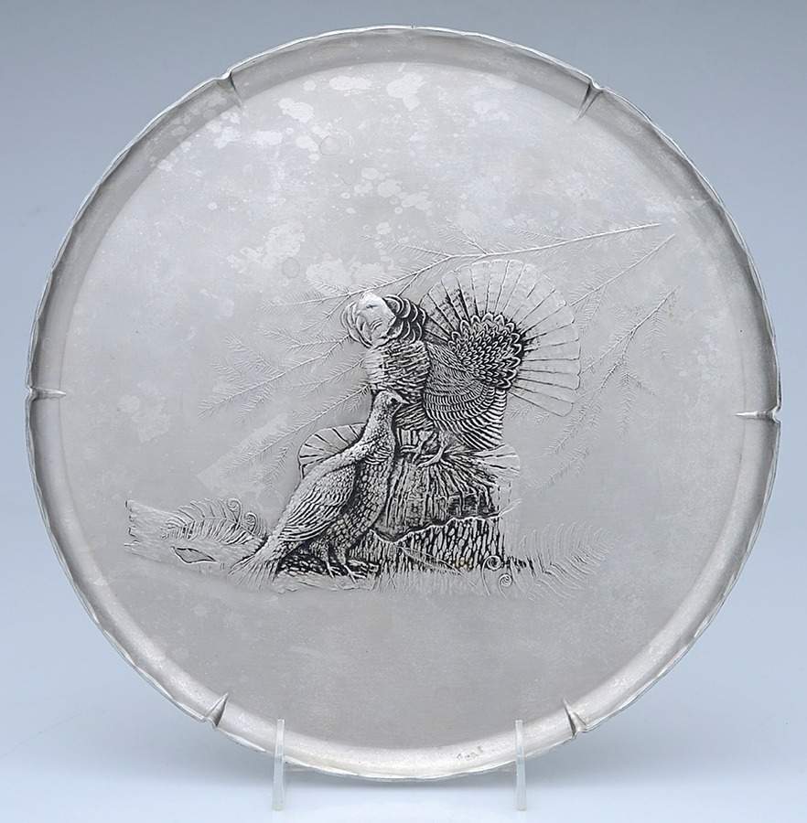 Aluminum Hollowware 11" Round Tray by Wendell August-1