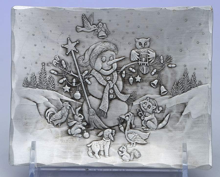 Aluminum Hollowware 5" Square Tray by Wendell August-1