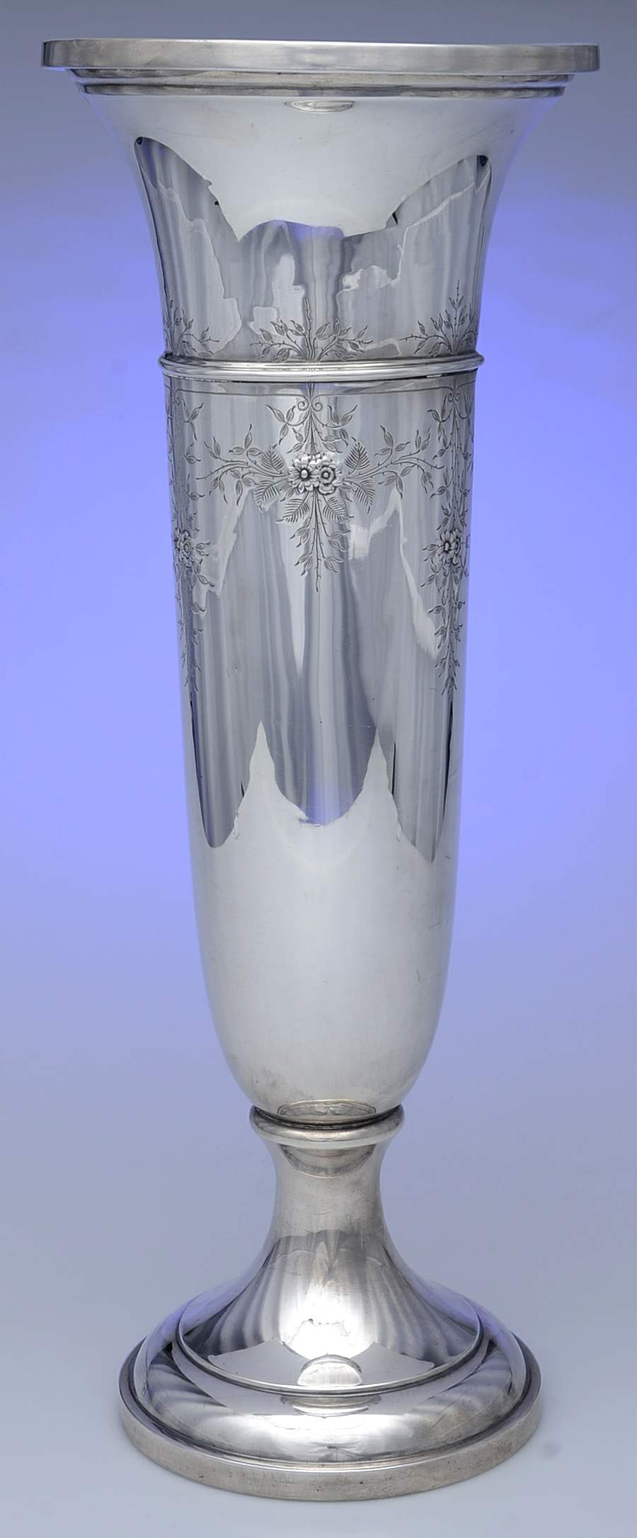 A7 (Sterling, Hollowware) 18" Weighted Trumpet Vase by Watson-1