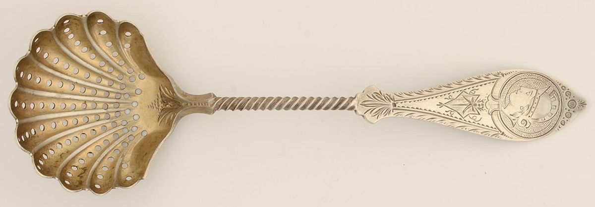 Medallion (Coin) Large Sugar Sifter by John L Westervelt-1