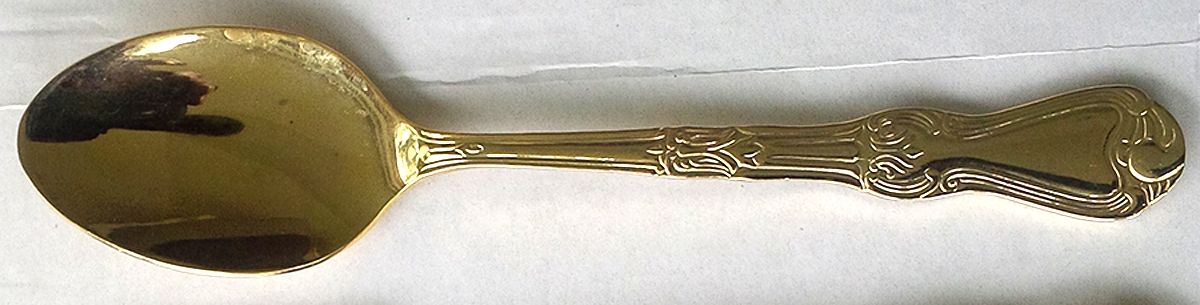 WAS242 (Gold Electroplate) Place/Oval Soup Spoon by Wallace Silver-1