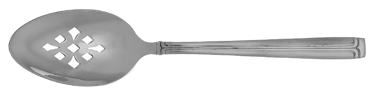 WAS244 (Stainless) Pierced Tablespoon (Serving Spoon) by Wallace Silver-1
