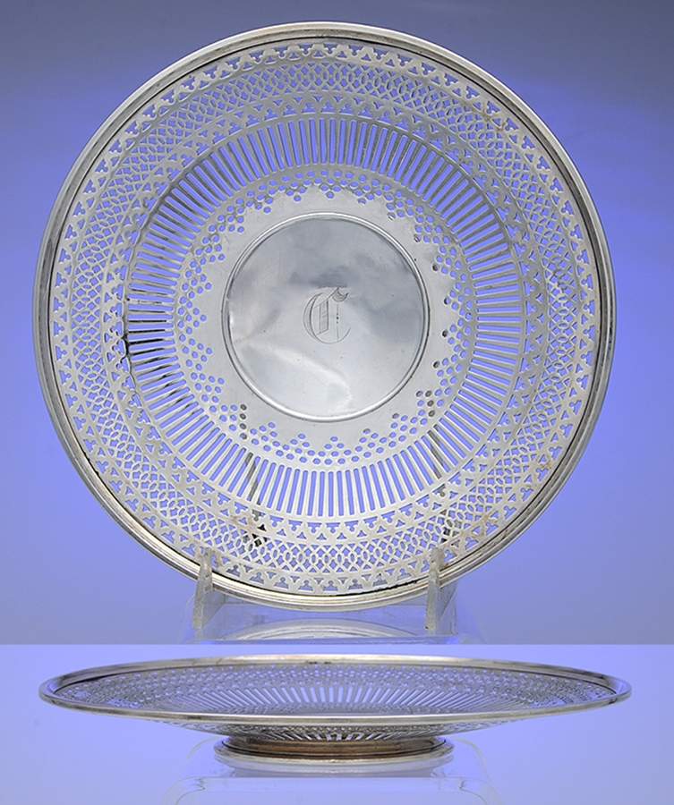 2362-3 (Sterling, Hollowware) 9" Sandwich Plate by Wallace Silver-1