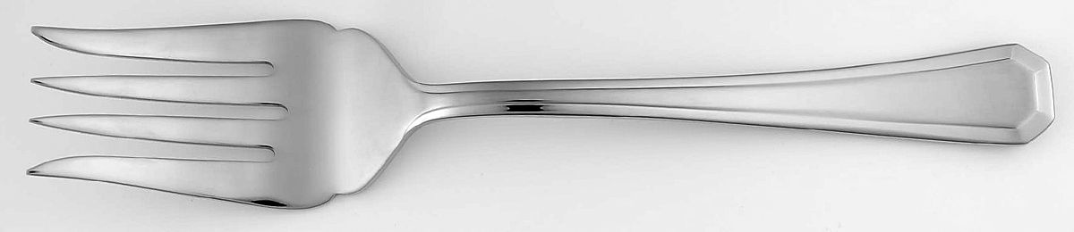 Melrose (Stainless) Medium Solid Cold Meat Serving Fork by Waterford-1