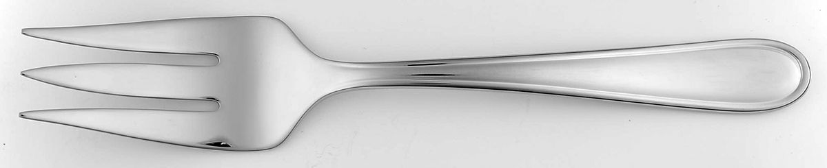 Cushion (Stainless) Medium Solid Cold Meat Serving Fork by Wedgwood Silver-1