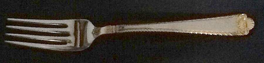 French Shell-Gold Accent (Stnls) Fork by Wallace Silver-1
