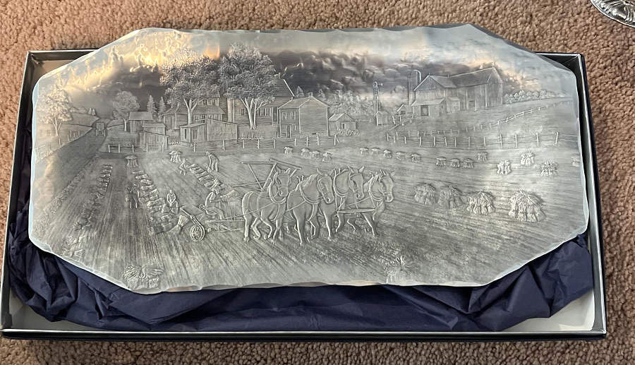 Fall Harvest (Aluminum, Hollowware) 12" Bread Tray by Wendell August-1
