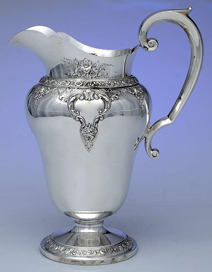 Cinderella (Sterling, Hollowware) Sterling Water Pitcher by Watson-1