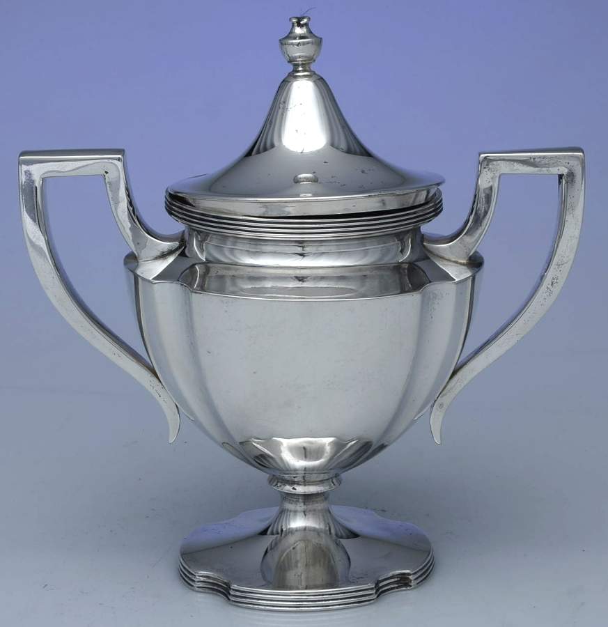 417 (Sterling, Hollowware) Sugar Bowl & Lid by Watson-1