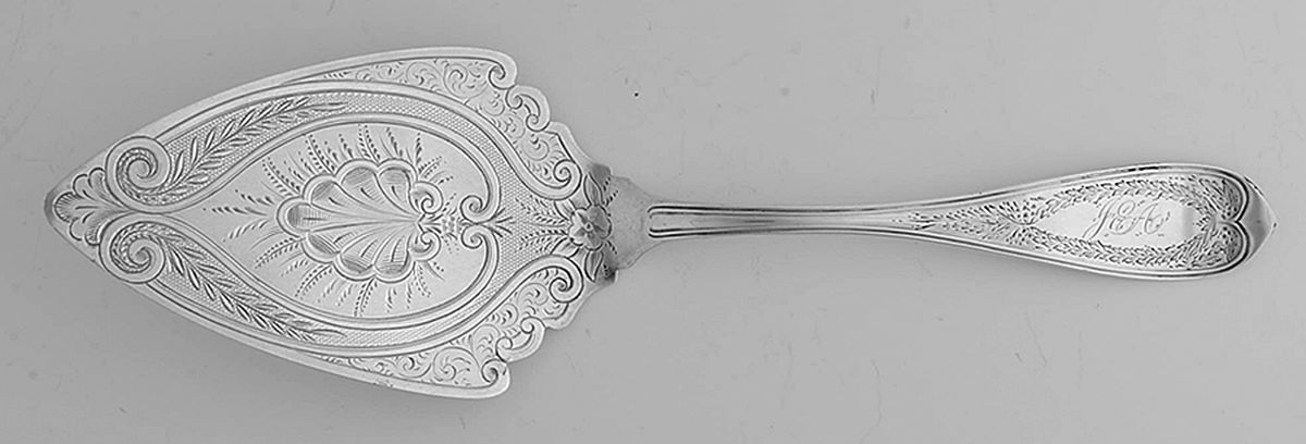 WTV6 (Sterling) Bright Cut Solid Pastry Server by John L Westervelt-1