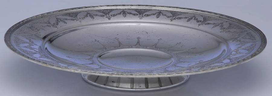 6449N (Silverplate, Hollowware) Silverplate Footed Cake Plate by Wallace Silver-1