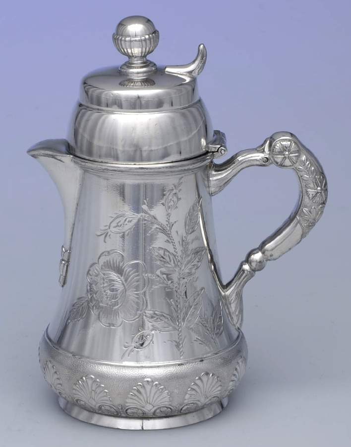1156 (Silverplate, Hollowware) Creamer & Hinged Lid by Wilcox Silverplate-1