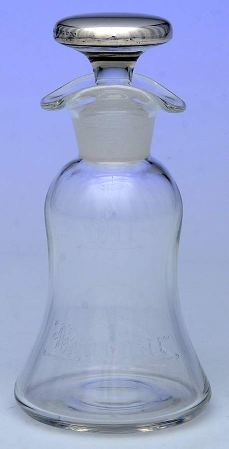 W312 (Sterling, Hollowware) Glass Oil/Vinegar Bottle & Metal Lid by Wallace Silver-1