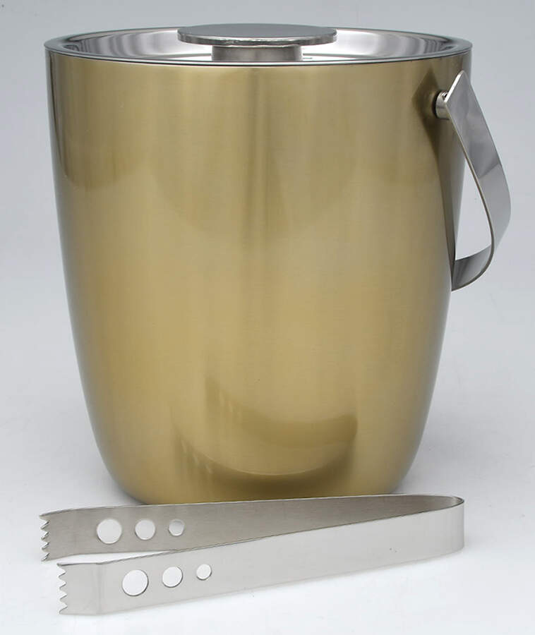 Vintage Vim & Vigor Ice Bucket with Lid & Tongs by Waterford-1