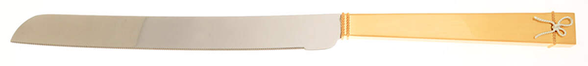 Love Knots (Gold Electroplate, Hollowware) Cake Slicer with Stainless Blade by Wedgwood Silver-1