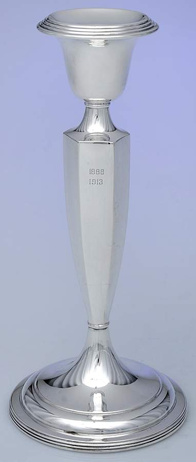 1823 (Sterling, Hollowware) 10" Weighted Candlestick by Wallace Silver-1