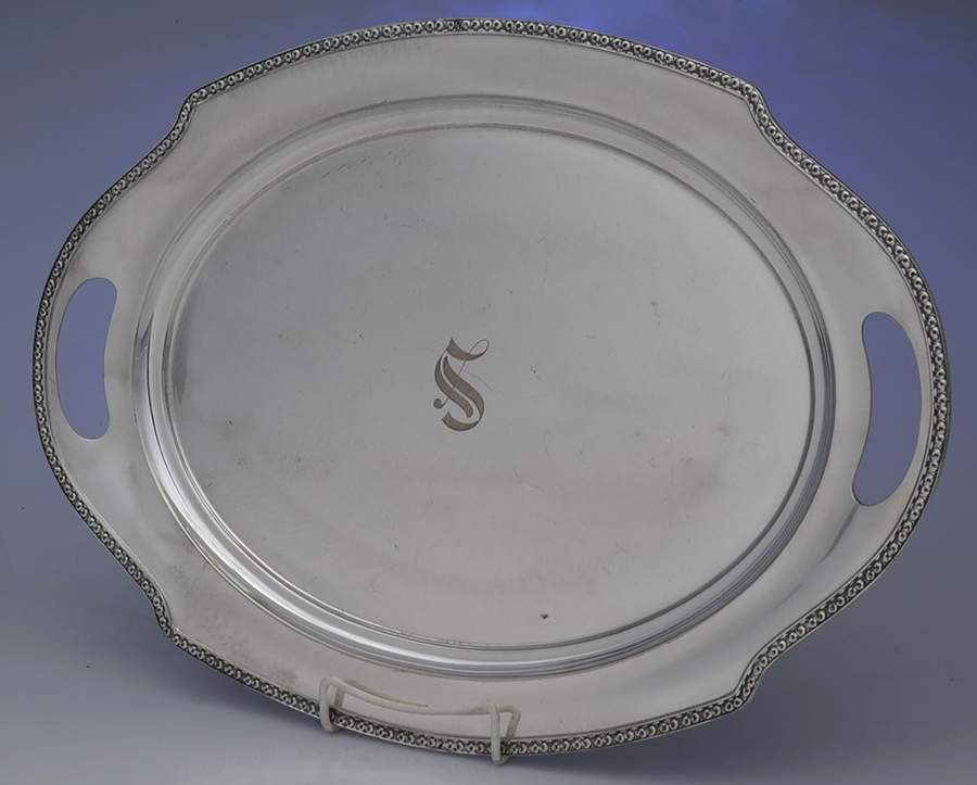 N6681 (Silverplate, Hollowware) 18" Oval Serving Platter by Wallace Silver-1